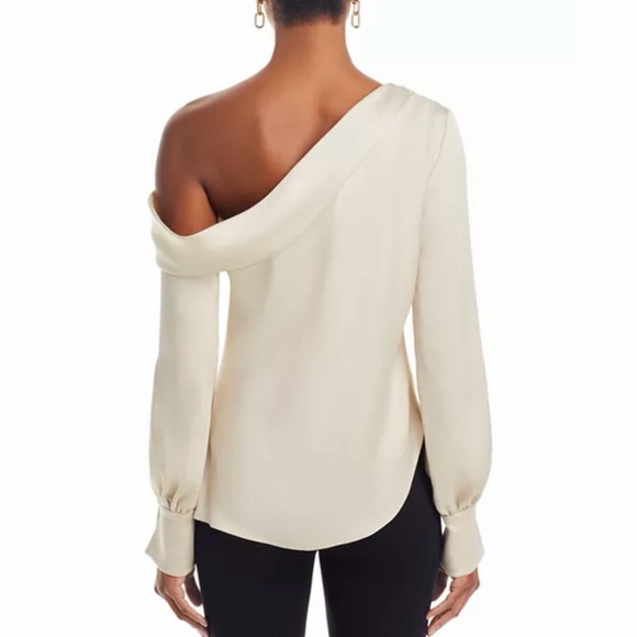 Simkhai Alice Draped One Shoulder Top in Champagne, size S, NWT - Picture 8 of 8